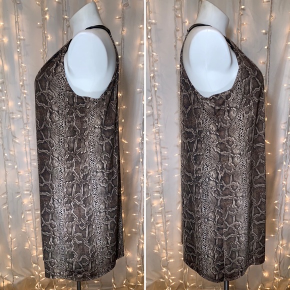 INC INTERNATIONAL CONCEPTS ⭐️ Sleeveless Snakeskin Print Dress - Picture 6 of 7